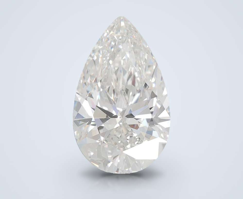 3.11ct F VS1 Rare Carat Ideal Cut Pear Lab Grown Diamond