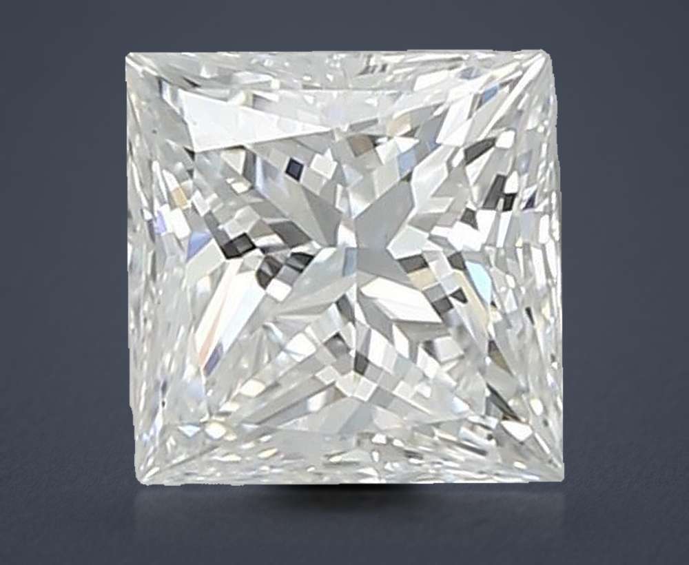 0.98ct D VS1 Rare Carat Ideal Cut Princess Lab Grown Diamond