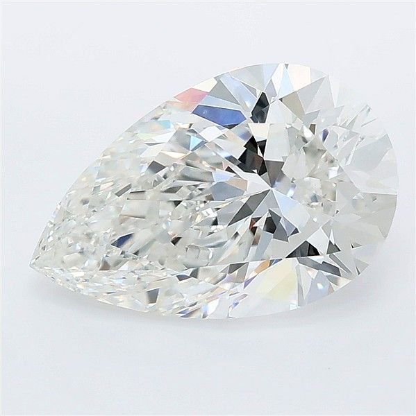 4.25ct F VVS2 Rare Carat Ideal Cut Pear Lab Grown Diamond