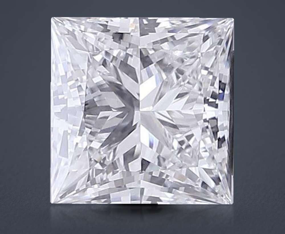 4.07ct D VVS2 Rare Carat Ideal Cut Princess Lab Grown Diamond