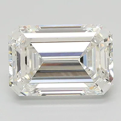 2.54ct F VS1 Rare Carat Ideal Cut Emerald Lab Grown Diamond