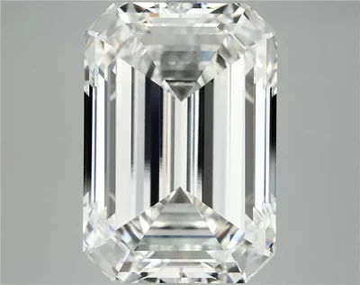 13.72ct F VVS2 Rare Carat Ideal Cut Emerald Lab Grown Diamond