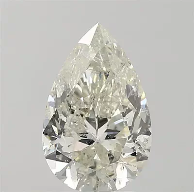 3.01ct I SI2 Rare Carat Ideal Cut Pear Diamond
