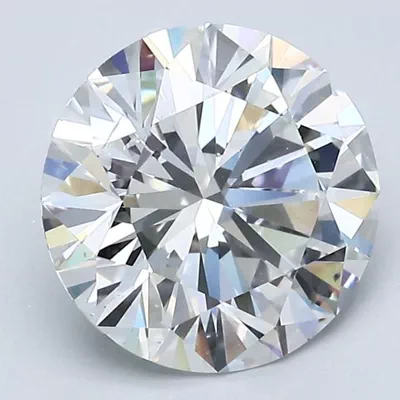 2.45ct F SI2 Rare Carat Ideal Cut Round Diamond