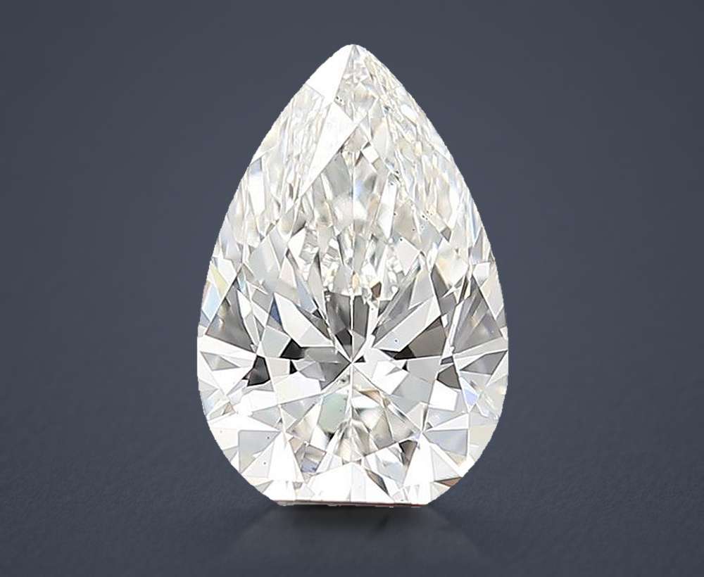 2.04ct F VS1 Rare Carat Ideal Cut Pear Lab Grown Diamond