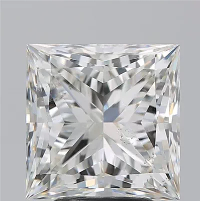 4.02ct J SI2 Rare Carat Ideal Cut Princess Diamond