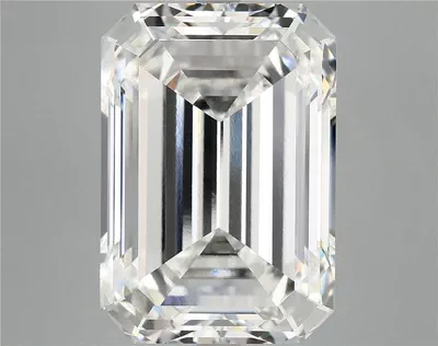 12.83ct F VVS2 Excellent Cut Emerald Lab Grown Diamond