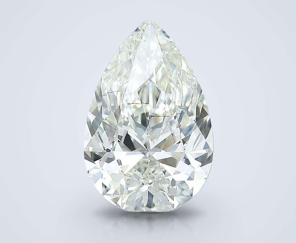 3.01ct K SI2 Rare Carat Ideal Cut Pear Diamond