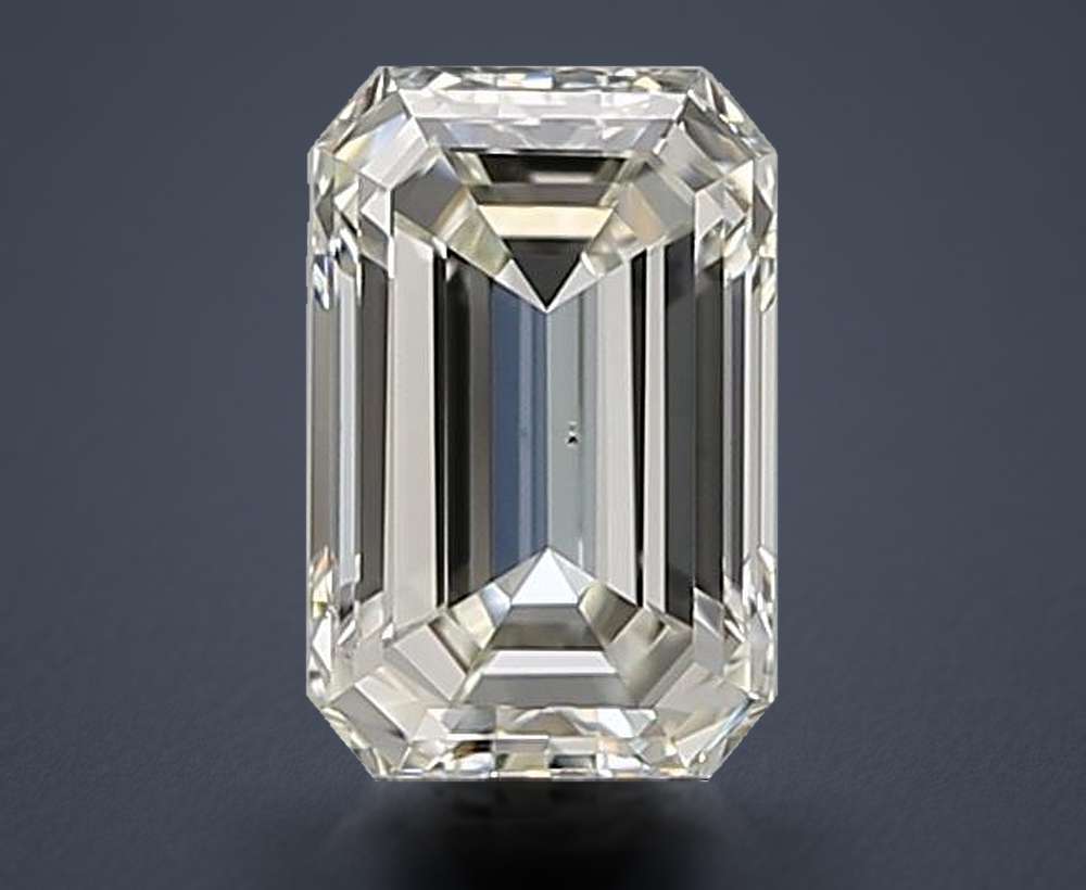 0.72ct K VS2 Rare Carat Ideal Cut Emerald Diamond