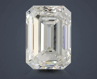 6.01ct G VVS2 Excellent Cut Emerald Lab Grown Diamond