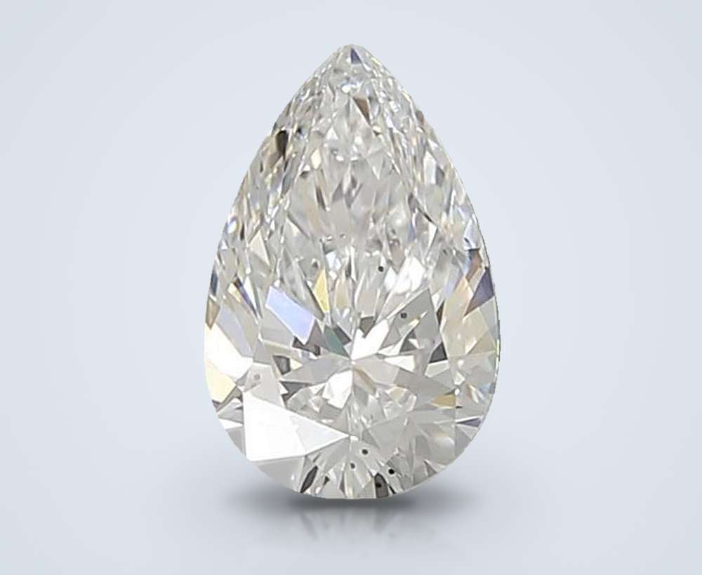 1.03ct D SI1 Rare Carat Ideal Cut Pear Lab Grown Diamond