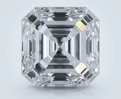 6.11ct F VS2 Rare Carat Ideal Cut Asscher Diamond