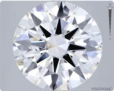 5.25ct F SI2 Rare Carat Ideal Cut Round Diamond