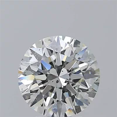3.05ct H SI2 Rare Carat Ideal Cut Round Diamond