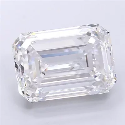 8.01ct E VVS2 Excellent Cut Emerald Lab Grown Diamond