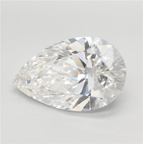 5.09ct F VVS2 Rare Carat Ideal Cut Pear Lab Grown Diamond