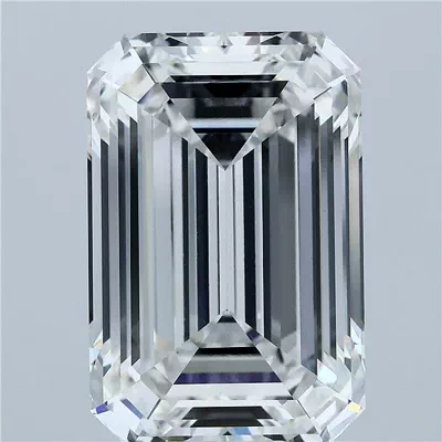 15.54ct F VVS2 Rare Carat Ideal Cut Emerald Lab Grown Diamond