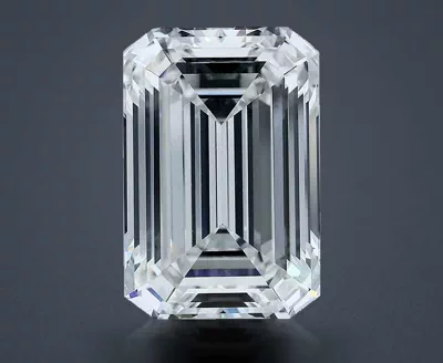 15.54ct F VVS2 Rare Carat Ideal Cut Emerald Lab Grown Diamond