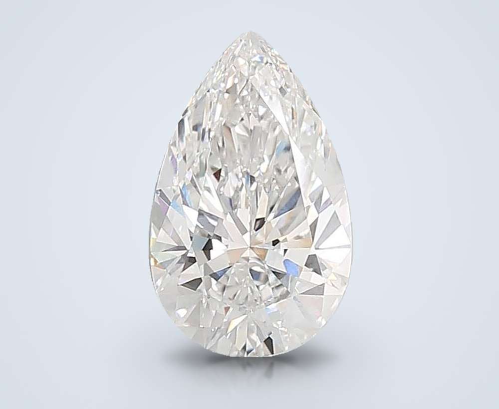 7.02ct E VVS2 Rare Carat Ideal Cut Pear Lab Grown Diamond