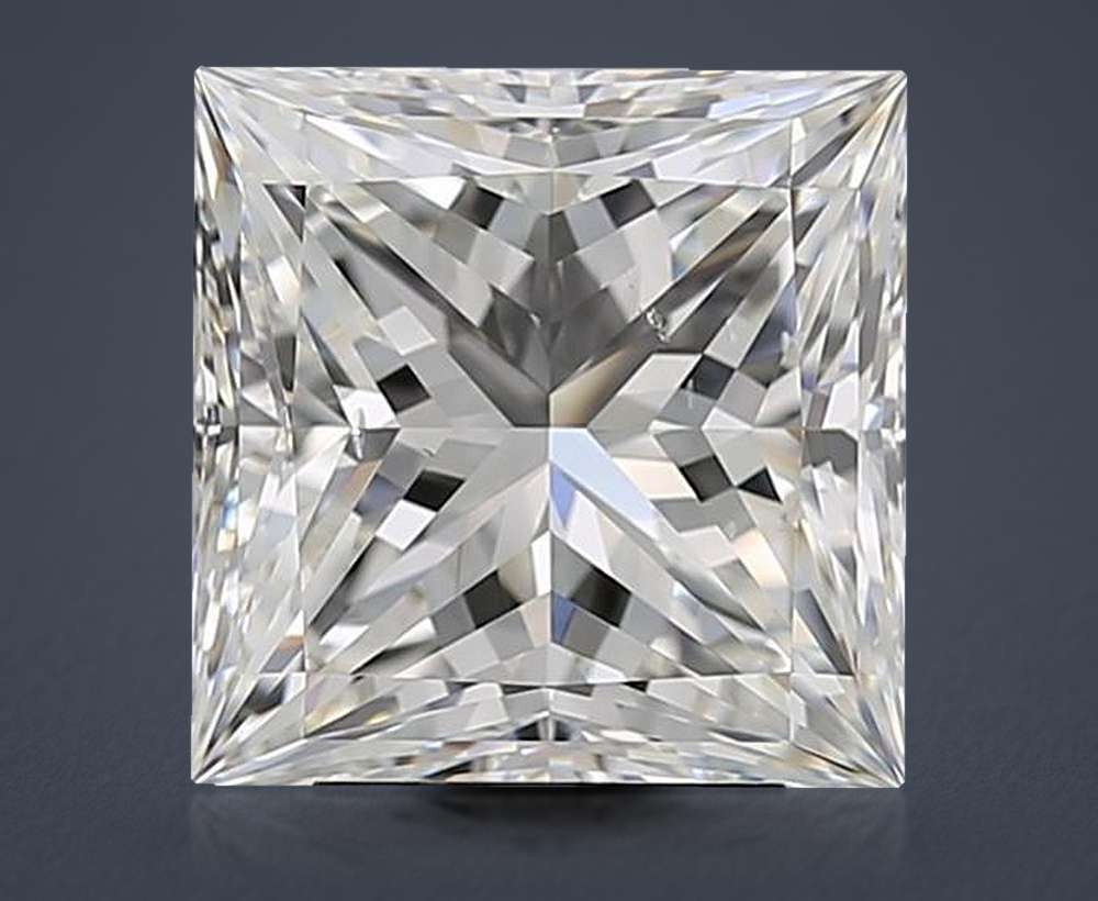 4.01ct H SI1 Rare Carat Ideal Cut Princess Diamond
