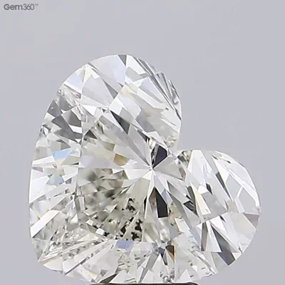 5.23ct I SI1 Rare Carat Ideal Cut Heart Lab Grown Diamond