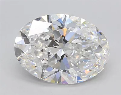 3.02ct D VS1 Rare Carat Ideal Cut Oval Lab Grown Diamond