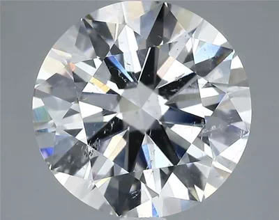 3.17ct H SI2 Rare Carat Ideal Cut Round Diamond