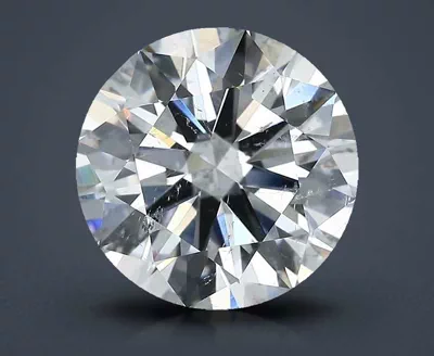 3.17ct H SI2 Rare Carat Ideal Cut Round Diamond