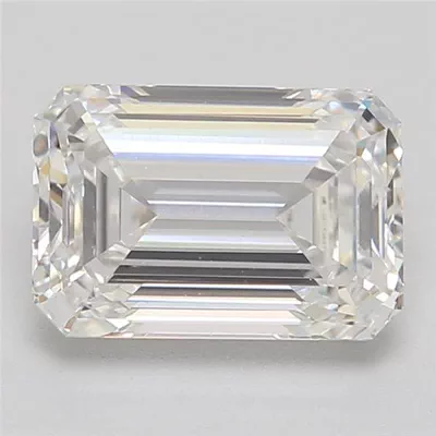 1.54ct F VVS2 Rare Carat Ideal Cut Emerald Lab Grown Diamond