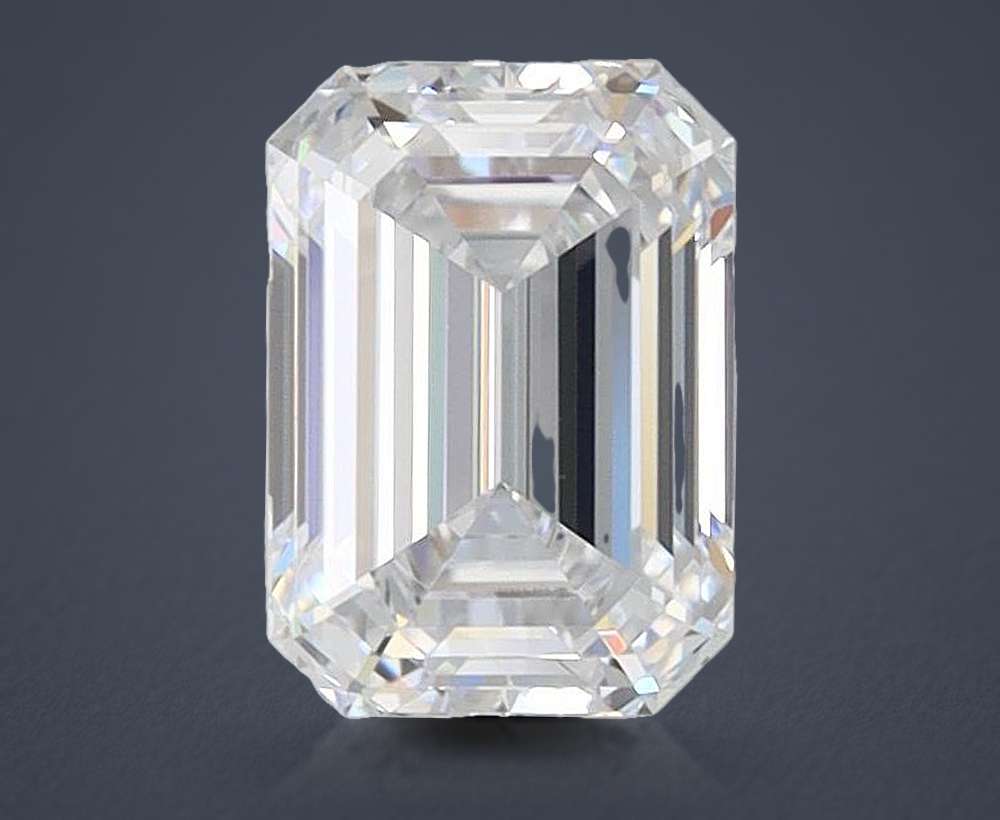 1.25ct D VVS2 Rare Carat Ideal Cut Emerald Lab Grown Diamond