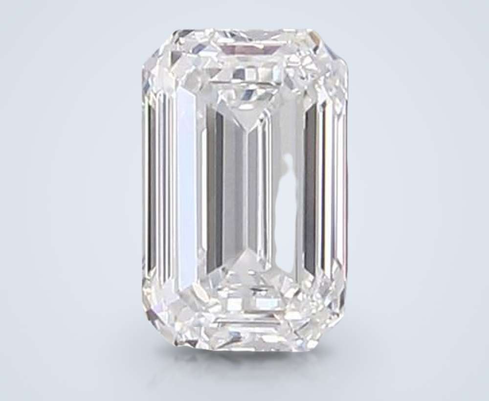 2.11ct E VVS2 Rare Carat Ideal Cut Emerald Lab Grown Diamond