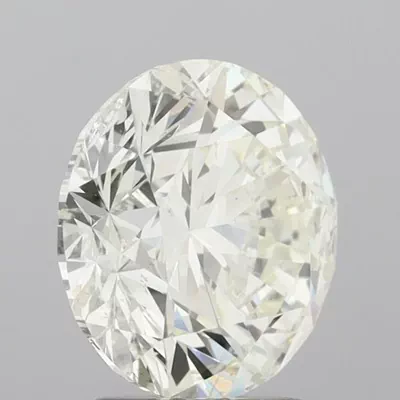 4.01ct K SI2 Rare Carat Ideal Cut Round Diamond