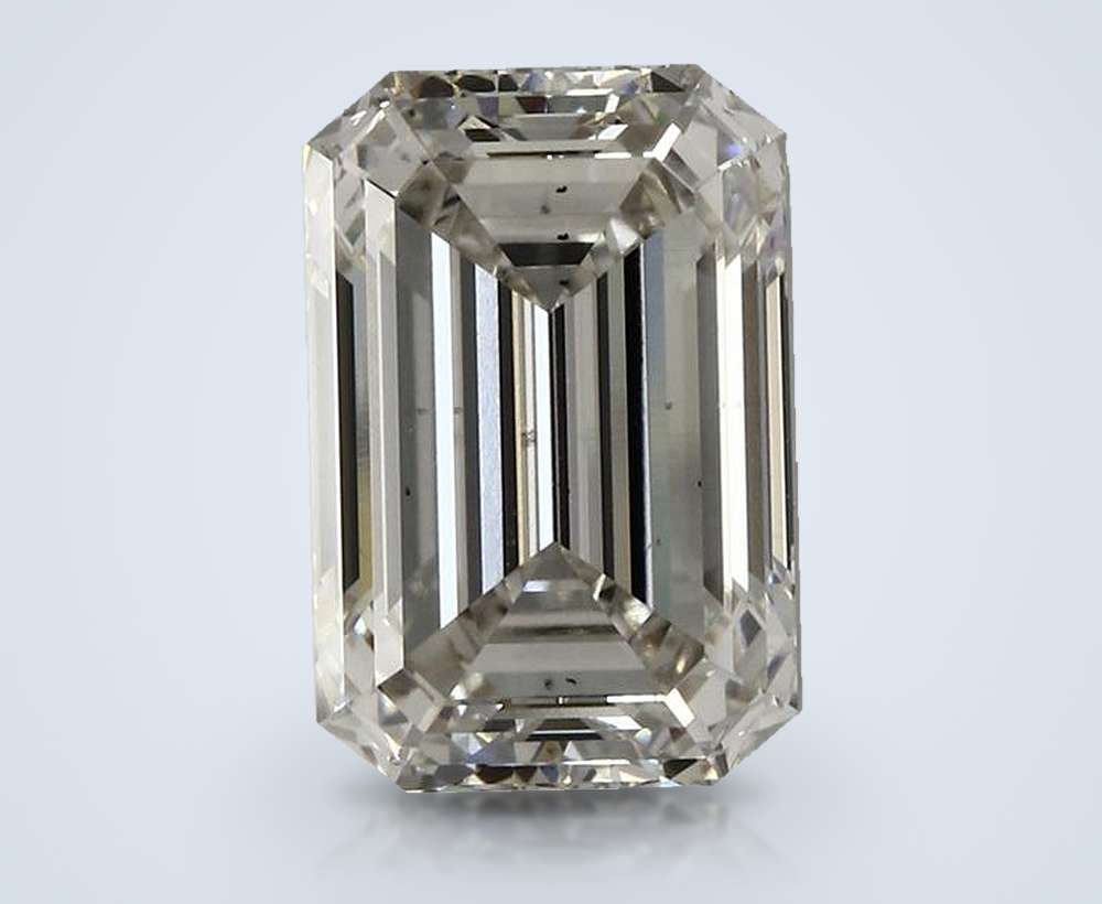 5.37ct I SI1 Rare Carat Ideal Cut Emerald Lab Grown Diamond