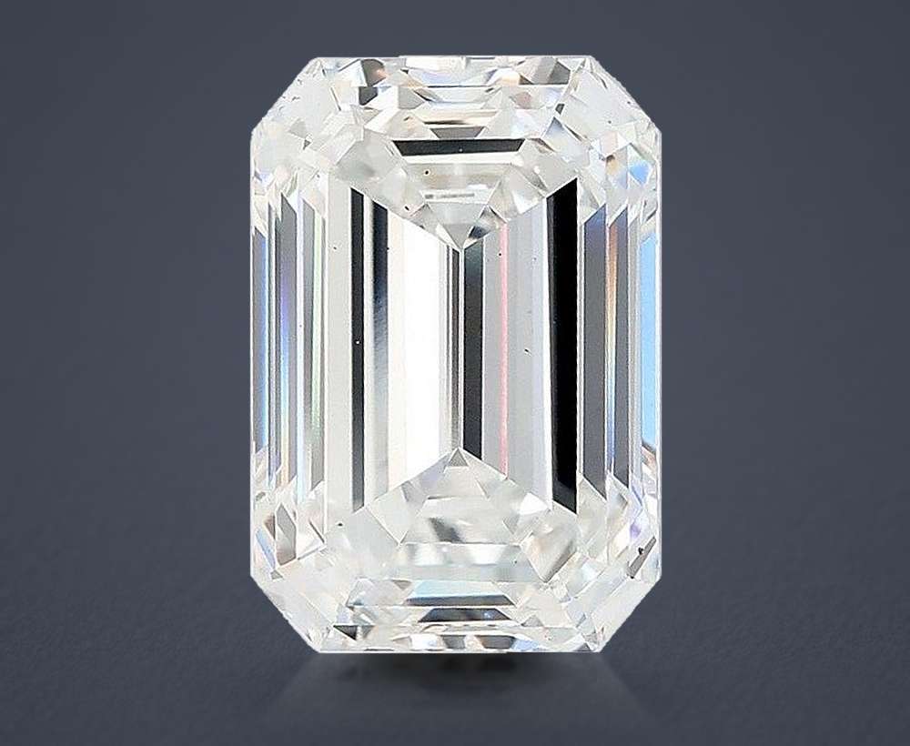 5.03ct E VS2 Rare Carat Ideal Cut Emerald Lab Grown Diamond