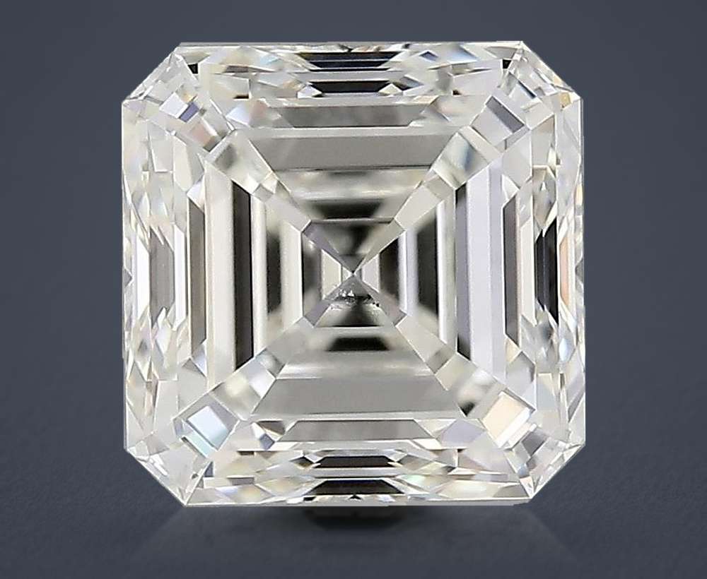 4.02ct J SI1 Rare Carat Ideal Cut Asscher Diamond