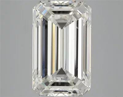 5.05ct H VS2 Rare Carat Ideal Cut Emerald Lab Grown Diamond