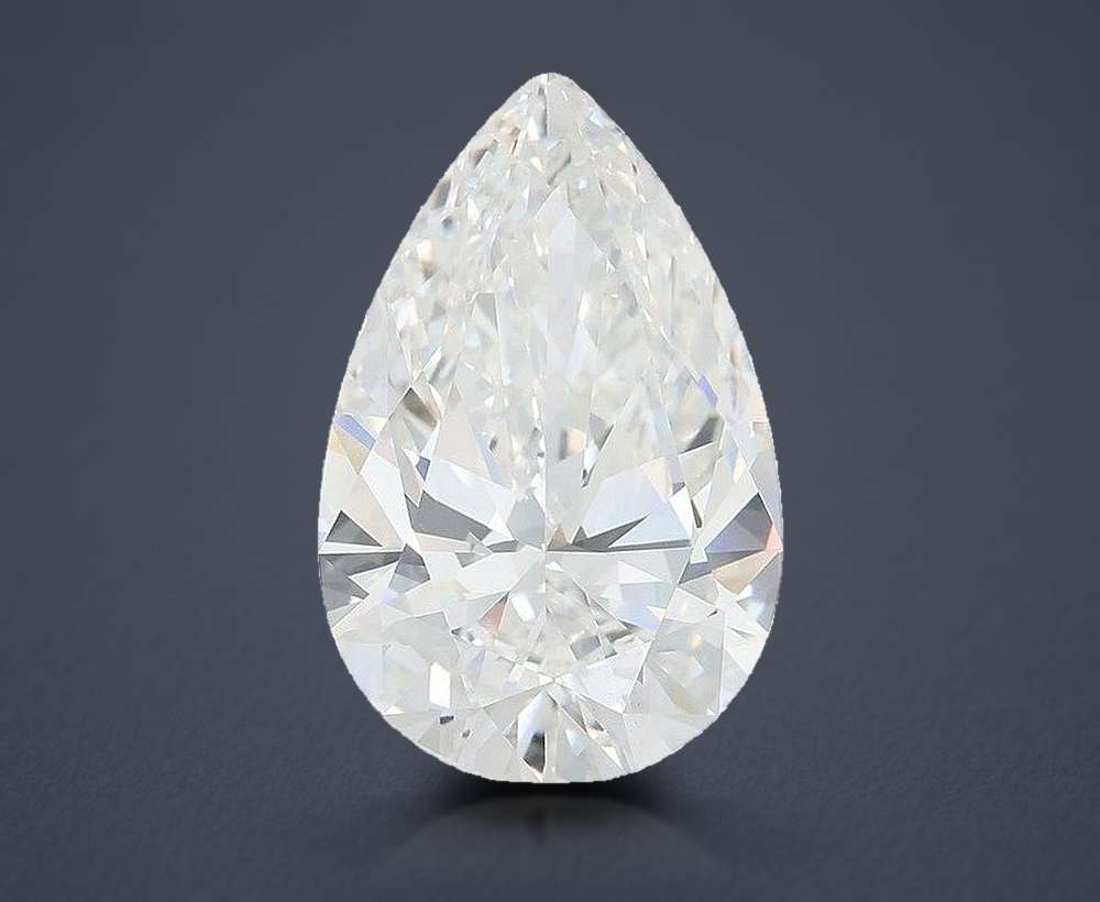 13.04ct F VVS2 Rare Carat Ideal Cut Pear Lab Grown Diamond