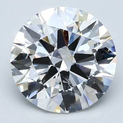 3.69ct E SI2 Rare Carat Ideal Cut Round Diamond