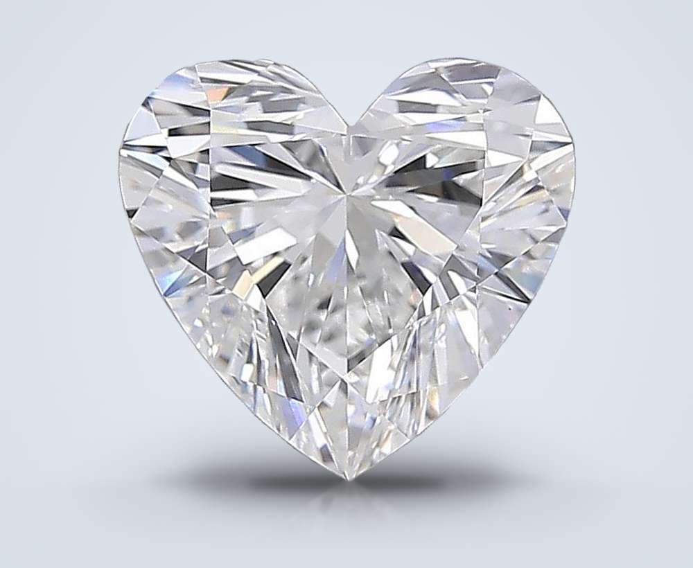 6.54ct E VVS2 Rare Carat Ideal Cut Heart Lab Grown Diamond