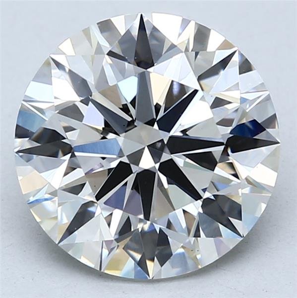 4.05ct F VS1 Rare Carat Ideal Cut Round Lab Grown Diamond