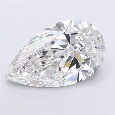 7.04ct F VVS2 Rare Carat Ideal Cut Pear Lab Grown Diamond
