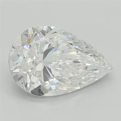 1.39ct D VS2 Rare Carat Ideal Cut Pear Lab Grown Diamond