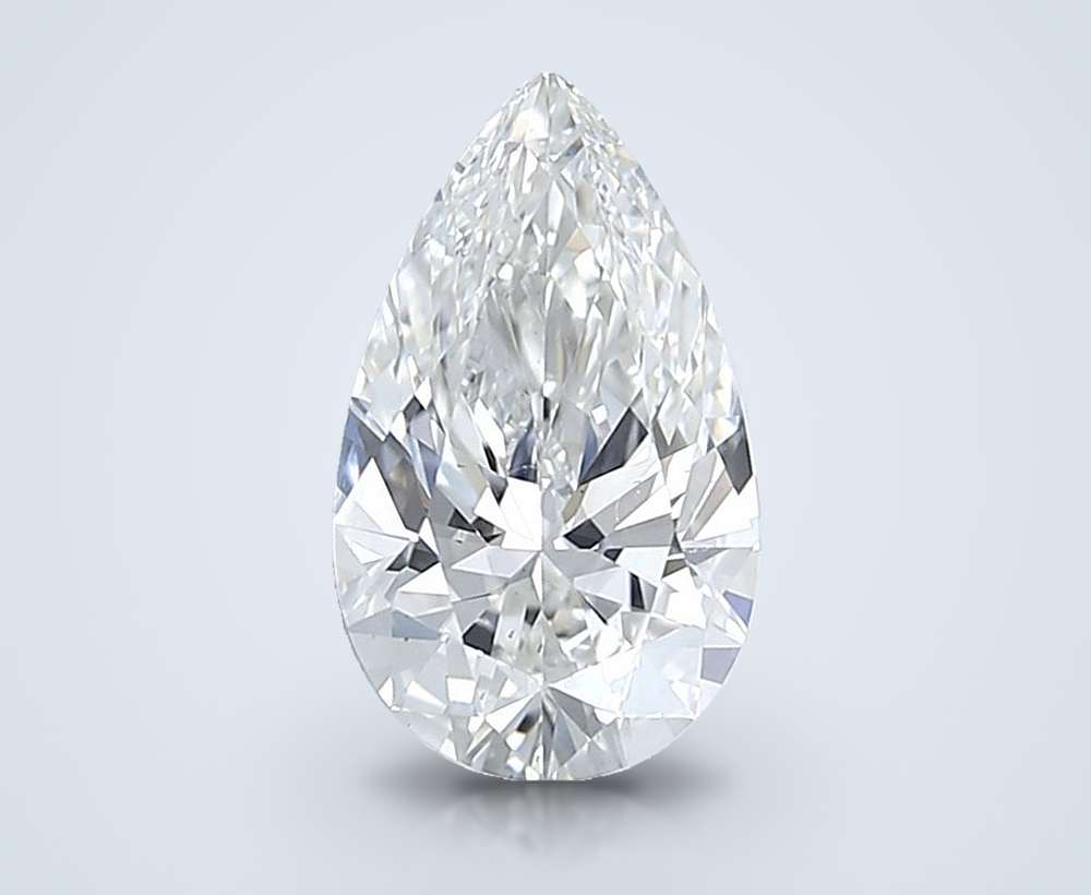 3.06ct E VS2 Rare Carat Ideal Cut Pear Lab Grown Diamond