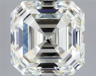 3.01ct J VVS2 Rare Carat Ideal Cut Asscher Diamond