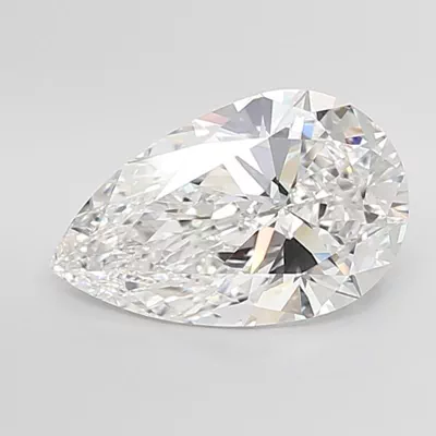 7.03ct E VVS2 Rare Carat Ideal Cut Pear Lab Grown Diamond