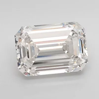 3.04ct G VVS2 Rare Carat Ideal Cut Emerald Lab Grown Diamond