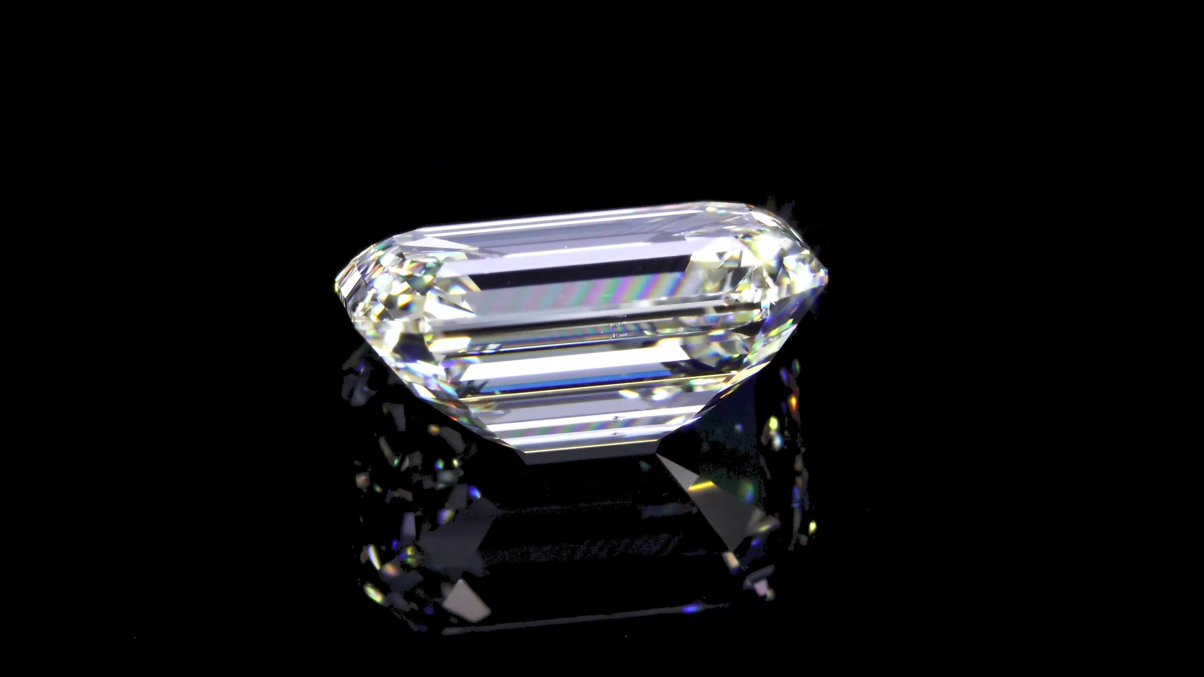 7.07ct J VS1 Rare Carat Ideal Cut Emerald Diamond