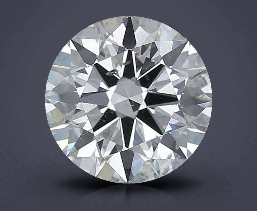 2.03ct E SI2 Rare Carat Ideal Cut Round Diamond