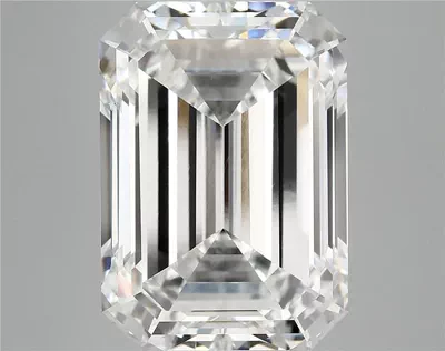 11.27ct F VVS2 Rare Carat Ideal Cut Emerald Lab Grown Diamond