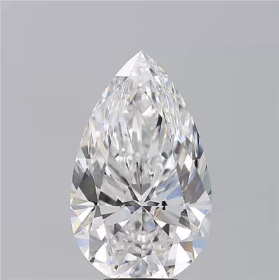 6.38ct D FL Rare Carat Ideal Cut Pear Diamond